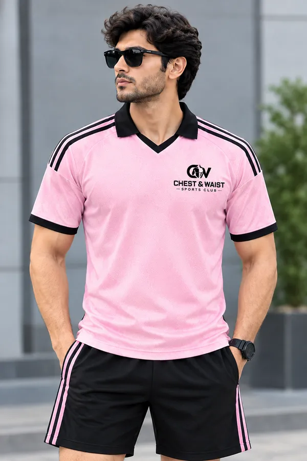 Chest_&_Waist_Black_&_Pink_Lightning_Sublimation_Sports_Jersey_&_Shorts_Set