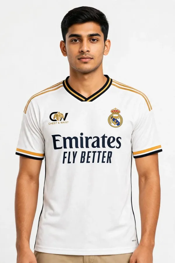 Men's_Football_Kit_–_CHEST_&_WAIST_Sports_Club_Jersey_and_Shorts_Set_–_White_Top_Black_Bottom_with_Gold_Stripes_–_Breathable_Sports_Wear