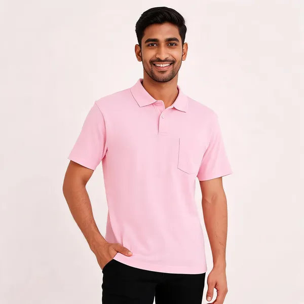 Pink_Cotton_Regular_Fit_Polo_T-Shirt_For_Men