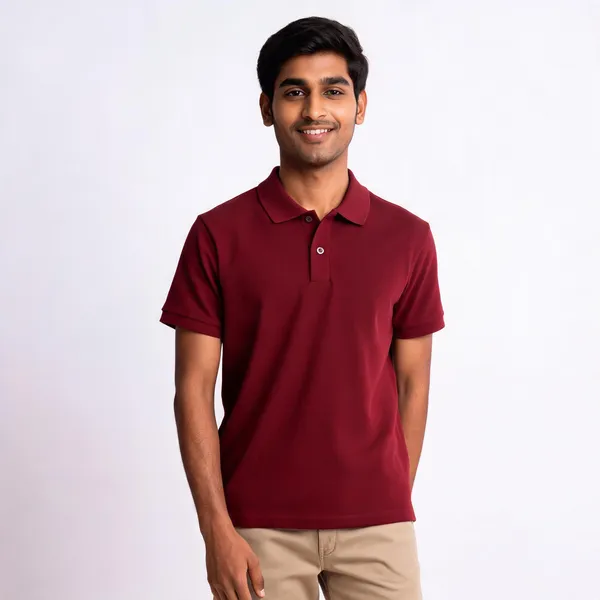 Maroon_Cotton_Regular_Fit_Polo_T-Shirt_For_Men