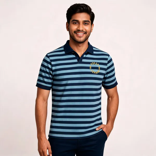 Navy_Blue_Striped_Regular_Fit_Polo_T-Shirt_For_Men