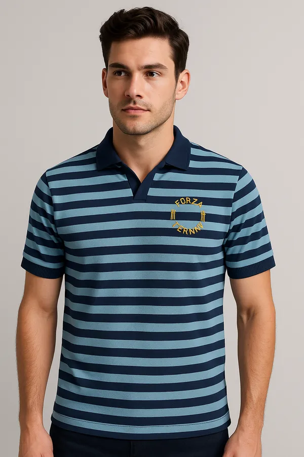 Navy_Blue_Striped_Regular_Fit_Polo_T-Shirt_For_Men