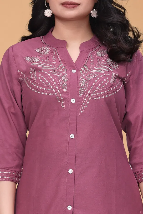 Burgundy_Cotton_Premium_Co-Ord_Set_For_Women