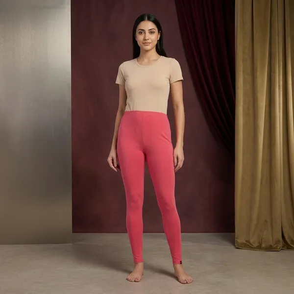 Pink_Cotton_High_Waist_Anker_Leanth_Leggings_For_Women