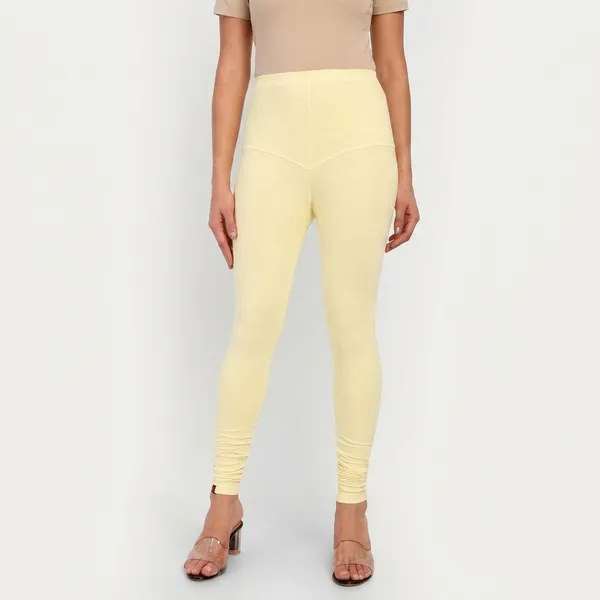 Yellow_Cotton_churidar_Leggings_For_Women