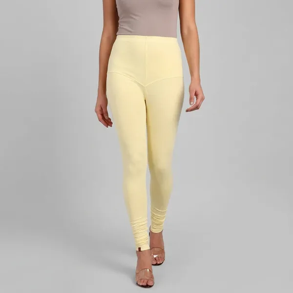 Yellow_Cotton_churidar_Leggings_For_Women