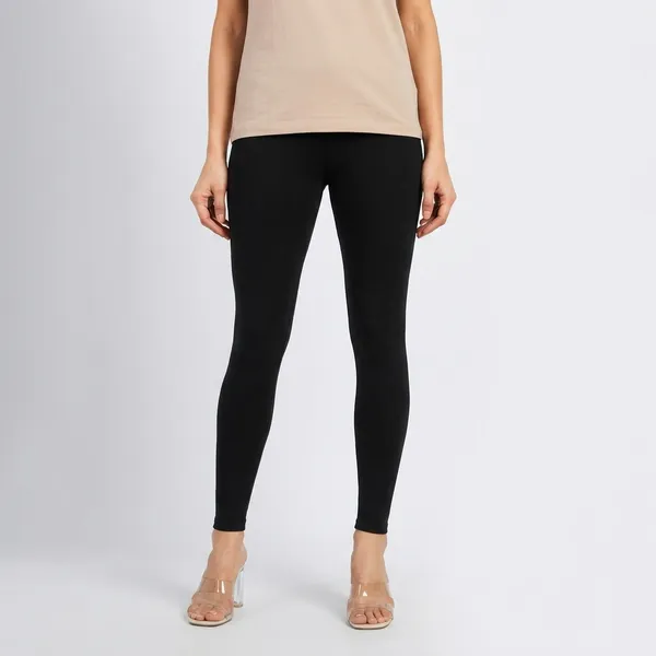 Black_Cotton_High_Waist_Ankle_Length_Leggings_For_Women
