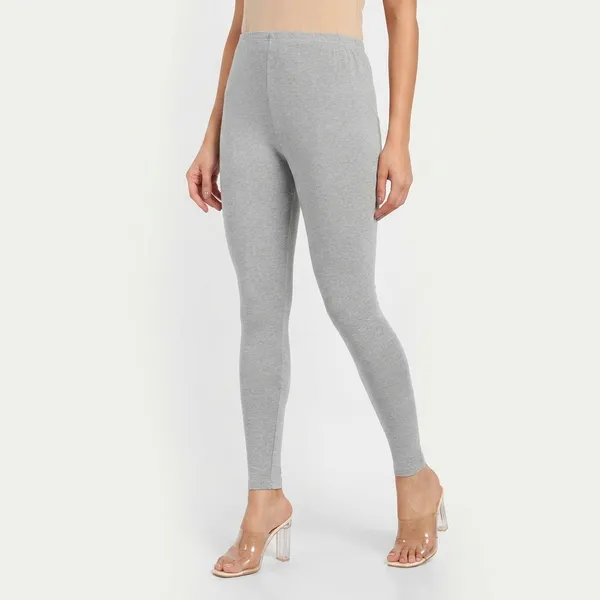 Melange_Grey_Cotton_Solid_Full_Length_Leggings_For_Women