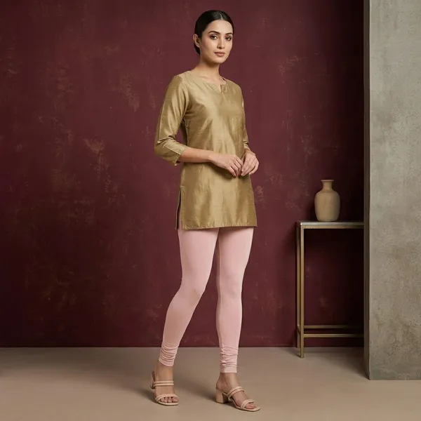 Pink_Cotton_churidar_Leggings_For_Women