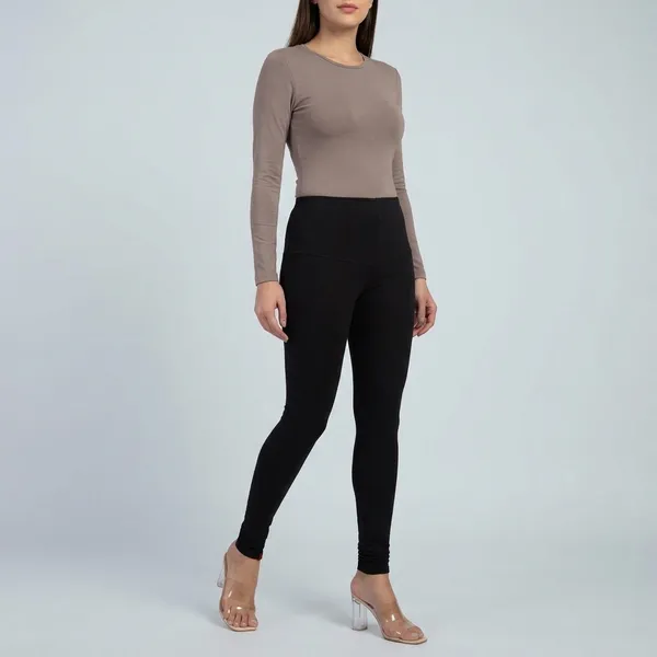 Black_Cotton_Full_Length_Leggings_For_Women