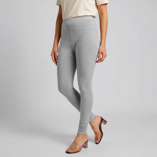 Grey_Cotton_High_Waist_churidar_Leggings_For_Women