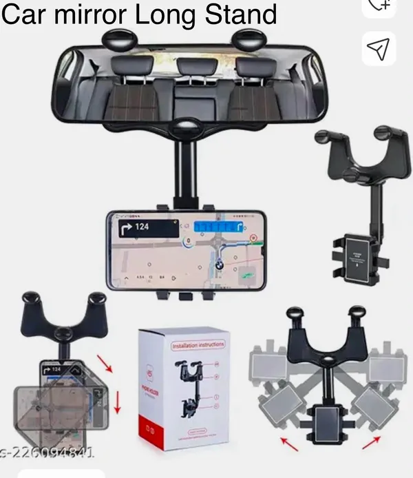 Rearview_Mirror_Long_Arm_Car_Phone_Holder_Stand_-_Pack_of_2
