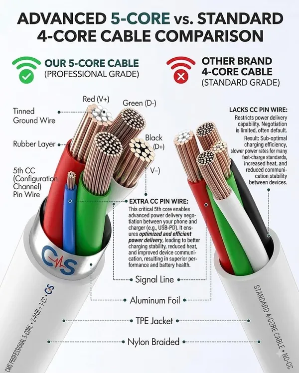 Caliber_Sonic_Usb-A_To_Usb-C_Braided_Charging_Cable_Red_-_Pack_of_2