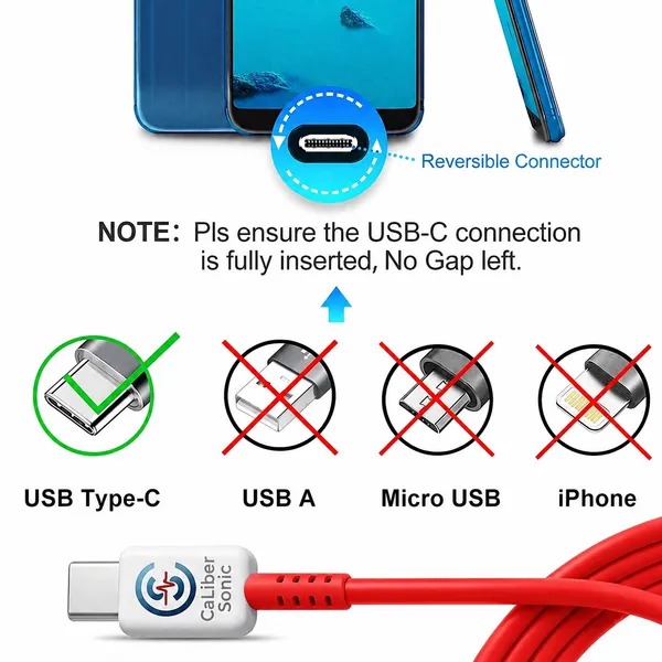 Caliber_Sonic_Usb-A_To_Usb-C_Braided_Charging_Cable_Red_-_Pack_of_2