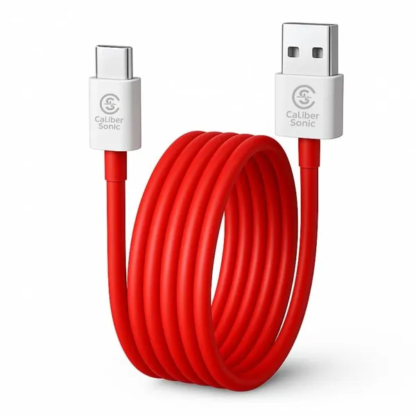Caliber_Sonic_Usb-A_To_Usb-C_Braided_Charging_Cable_Red_-_Pack_of_2