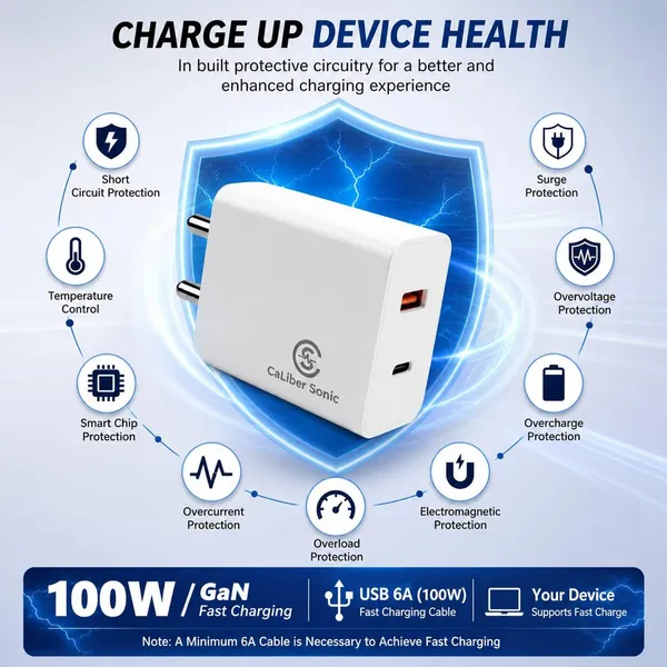 Caliber_Sonic_Wall_Charger_With_Dual_Cable_White