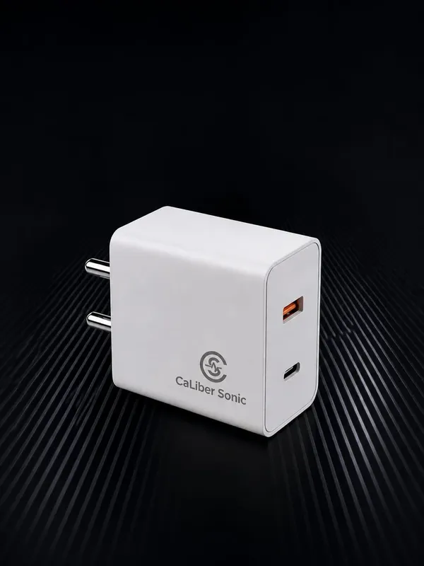 Caliber_Sonic_Wall_Charger_With_Dual_Cable_White
