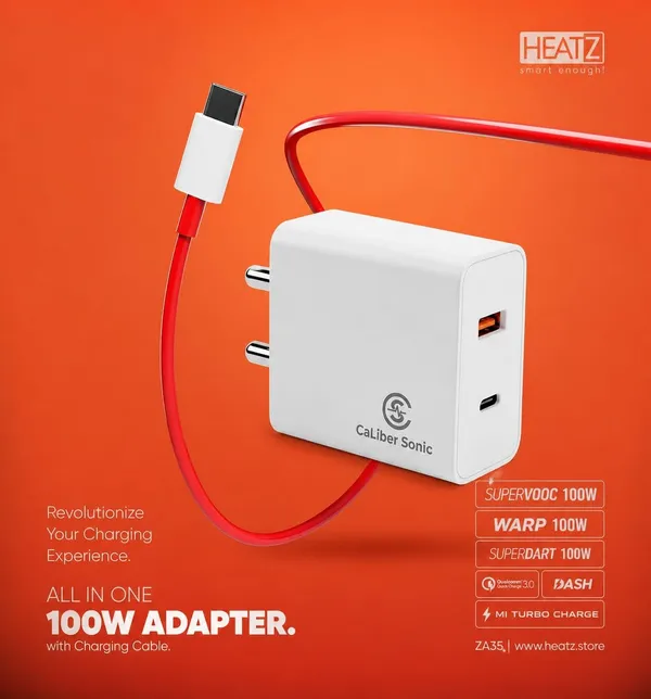 Caliber_Sonic_Wall_Charger_With_Dual_Cable_White
