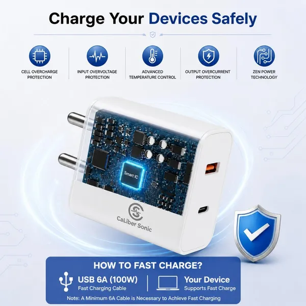 Caliber_Sonic_Wall_Charger_With_Dual_Cable_White