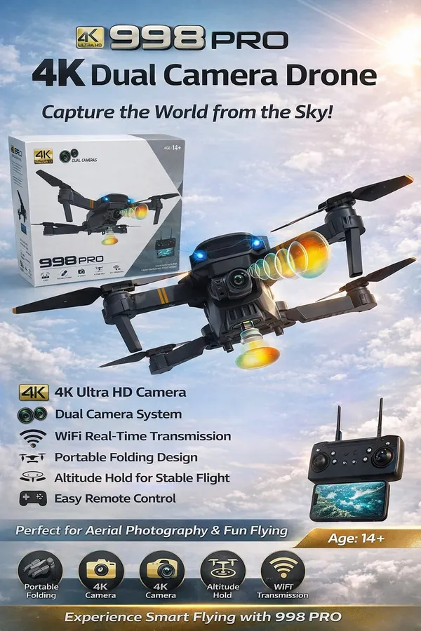 998_Pro_4K_Dual_Camera_Drone_Wifi_Real-Time_Transmission