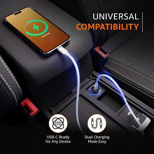 Caliber_Sonic_65W_Dual_Port_Usb-A_Usb-C_Pd_Fast_Charging_Car_Charger_Black