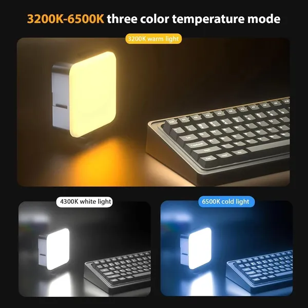 Rgb_White_LED_Pocket_Video_Light_With_Adjustable_Mount
