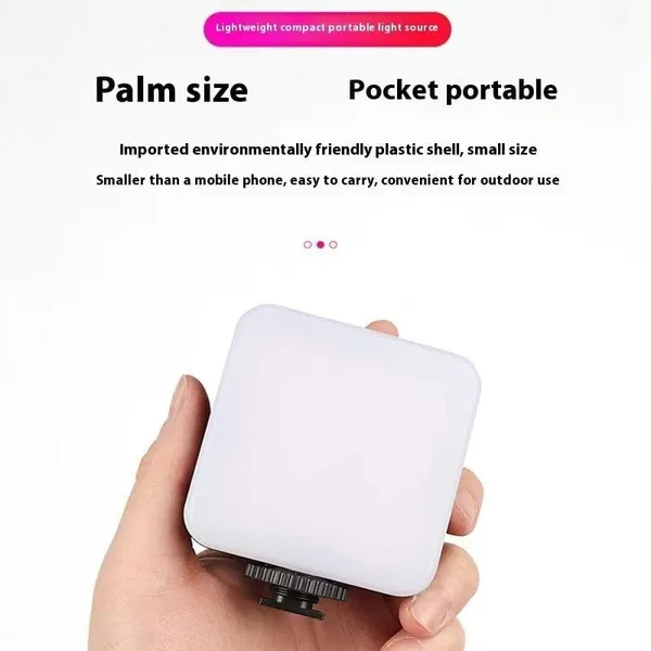 Rgb_White_LED_Pocket_Video_Light_With_Adjustable_Mount