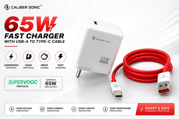 Caliber_Sonic_65W_Usb-A_Qc_3.0_Wall_Charger_With_Usb-A_To_Usb-C_Cable_1.2M