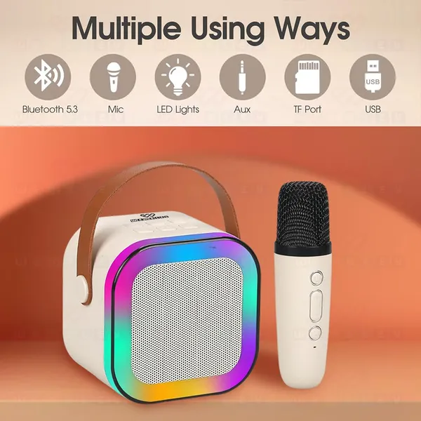 Rgb_Bluetooth_Karaoke_Speaker_With_Wireless_Microphone