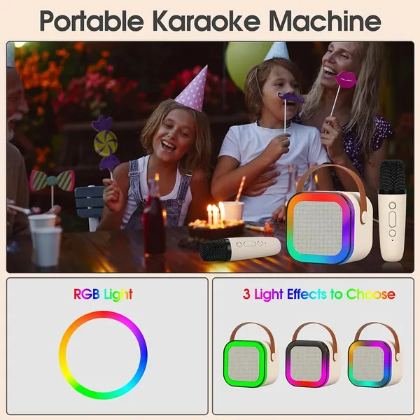 Rgb_Bluetooth_Karaoke_Speaker_With_Wireless_Microphone