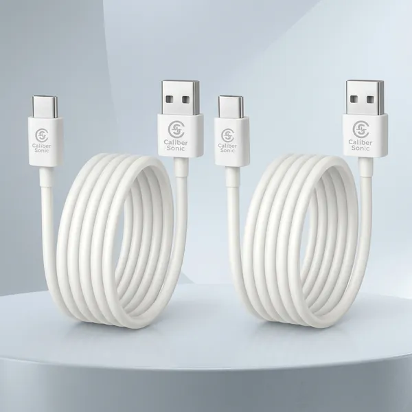 Caliber_Sonic_Usb-A_To_Usb-C_Fast_Charging_Cable_White_-_Pack_of_2