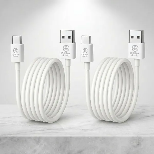 Caliber_Sonic_Usb-A_To_Usb-C_Fast_Charging_Cable_White_-_Pack_of_2