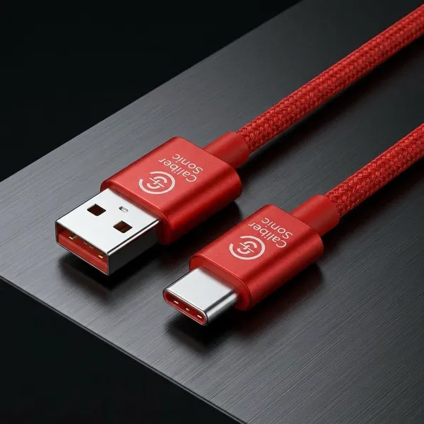 Caliber_Sonic_Usb-A_To_Usb-C_Braided_Charging_Cable_Red_-_Pack_of_2