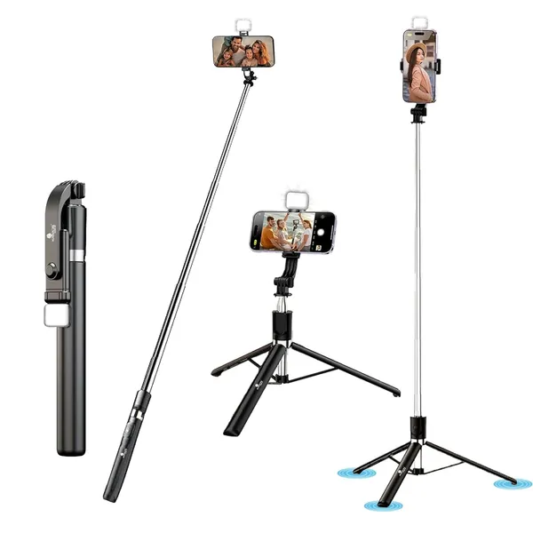Selfie_Stick_Tripod_With_LED_Light_And_Wireless_Remote