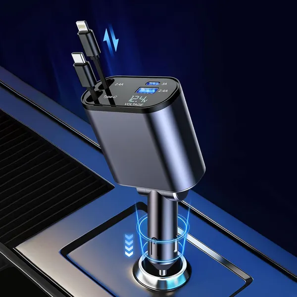 4-In-1_Aluminium_Alloy_120W_Fast_Charge_Car_Charger