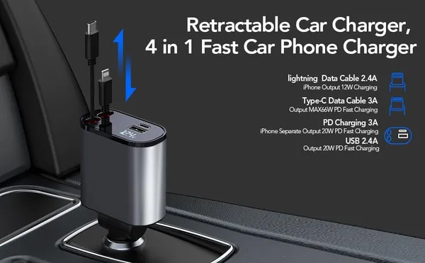 4-In-1_Aluminium_Alloy_120W_Fast_Charge_Car_Charger