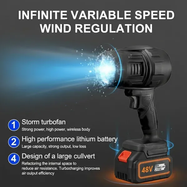 Abs_Plastic_35000Pa_Cordless_Handheld_Air_Blower