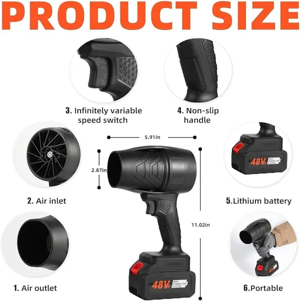 Abs_Plastic_35000Pa_Cordless_Handheld_Air_Blower