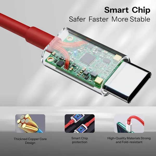 Caliber_Sonic_80W_Type-C_To_Type-C_Cable_5A_Fast_Charging_1.2M_Red