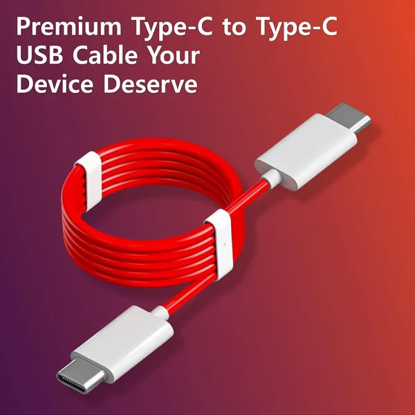 Caliber_Sonic_80W_Type-C_To_Type-C_Cable_5A_Fast_Charging_1.2M_Red