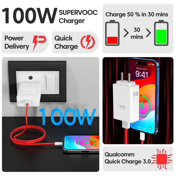 Caliber_Sonic_100W_Usb-A_Qc_4.0_Wall_Charger_With_Usb-A_To_Usb-C_Cable_1.2M