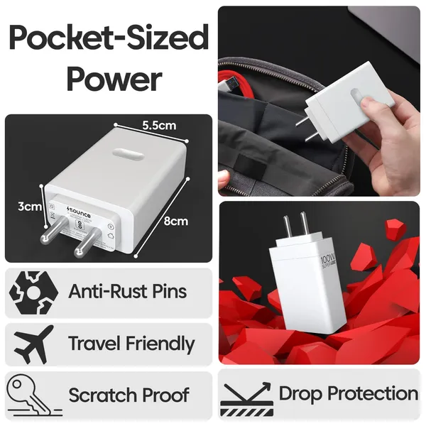 Caliber_Sonic_100W_Usb-A_Qc_4.0_Wall_Charger_With_Usb-A_To_Usb-C_Cable_1.2M