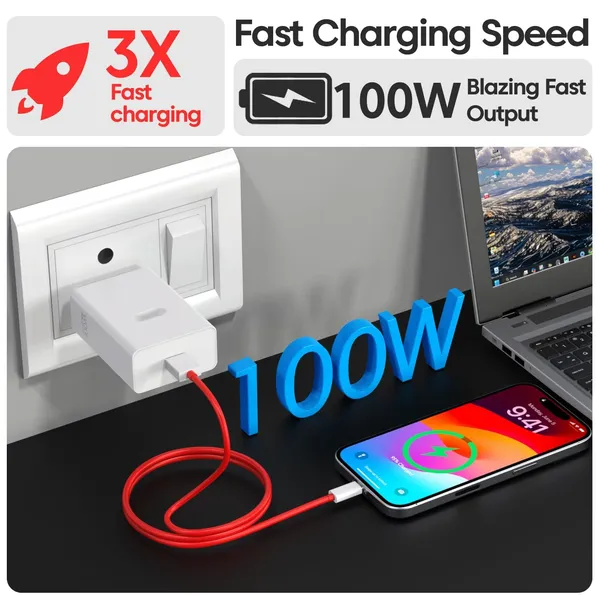 Caliber_Sonic_100W_Usb-A_Qc_4.0_Wall_Charger_With_Usb-A_To_Usb-C_Cable_1.2M