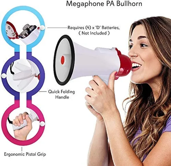 Handheld_Rechargeable_Megaphone_Speaker_16_Voice_Settings