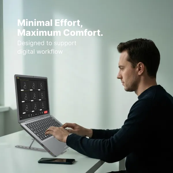 Foldable_Adjustable_Laptop_Stand_With_Storage_Bracket
