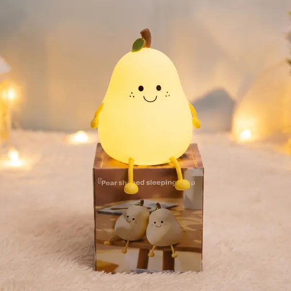 Silicone_Pear_Shape_Smile_Face_Usb_Rechargeable_LED_Night_Lamp