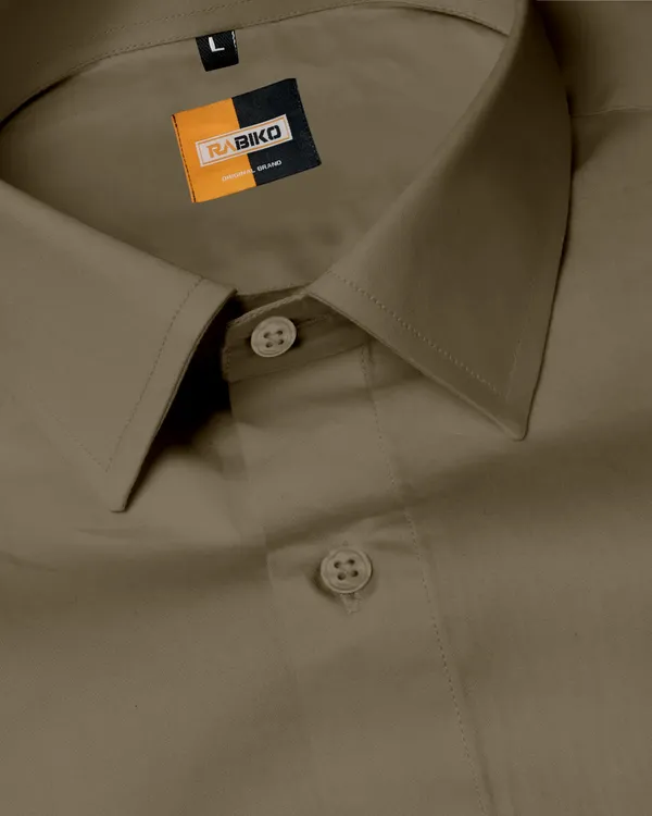 Men'S_Olive_Green_Solid_Premium_Satin_Shirt