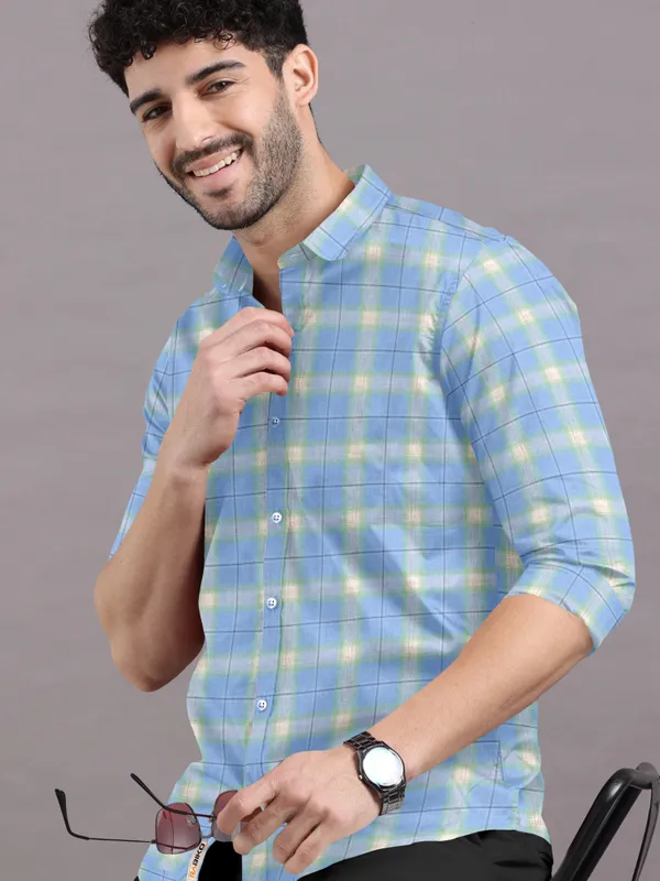 Men'S_Premium_Cotton_Checked_Shirt