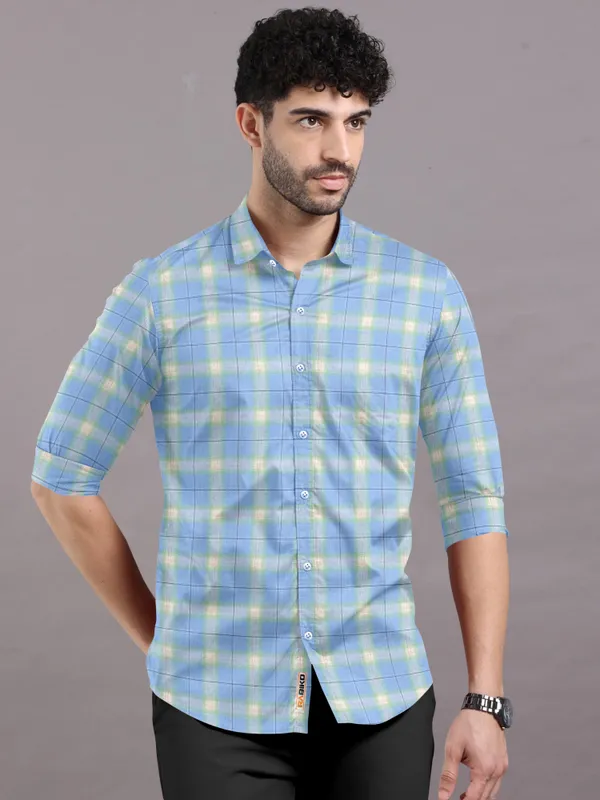 Men'S_Premium_Cotton_Checked_Shirt