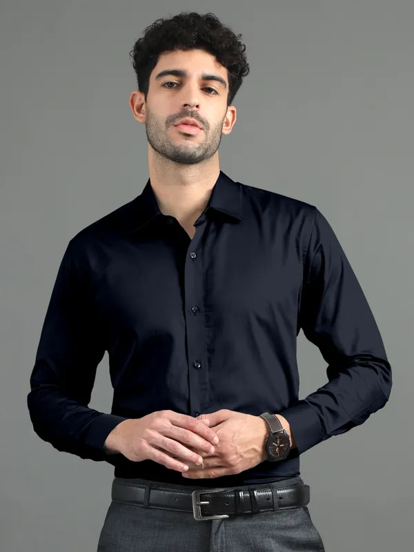 Navy_Blue_Solid_Premium_Satin_Shirt